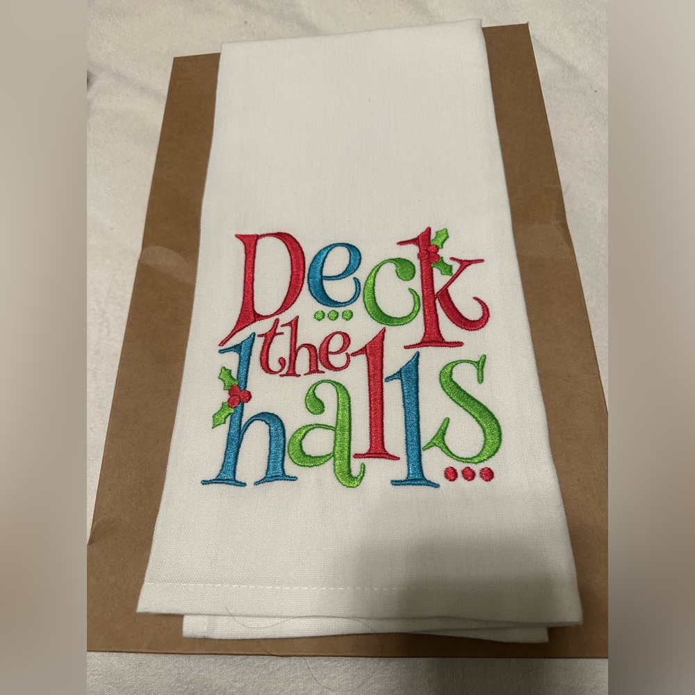 Decorative Embroidered Holiday Towel
